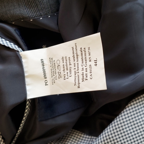 Tommy Hilfiger Gray Wool Blend Stretch Sport Coat Blazer 44 Long and Regular - Picture 8 of 9